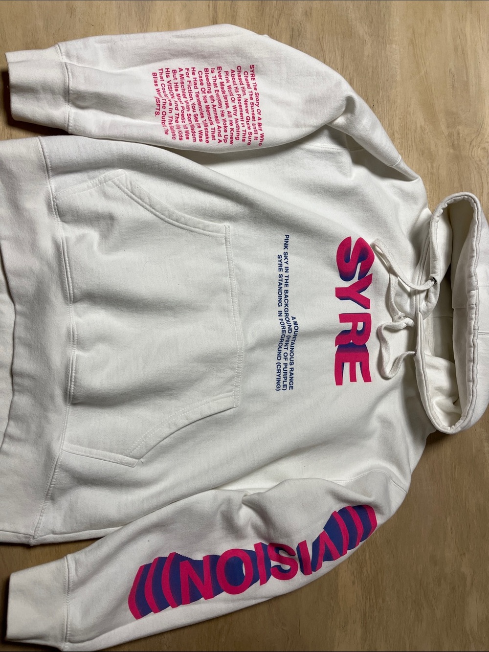 Jaden (Smith) SYRE White & Pink & Blue Graphic Hoodie
